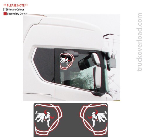 Adesivo finestra scania bulls - adesivo,